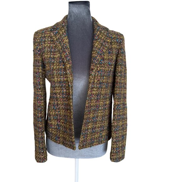 Jones New York Signature Jackets & Blazers - Jones New York Signature Petite 4P Tweed Blazer Womens Jacket